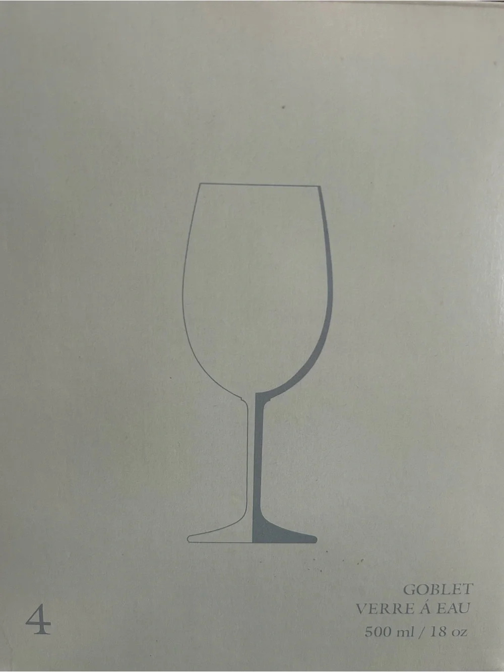 Gala Bohemia Crystal Set Of 4 Wine Goblets 18 Oz Ea. Original Box